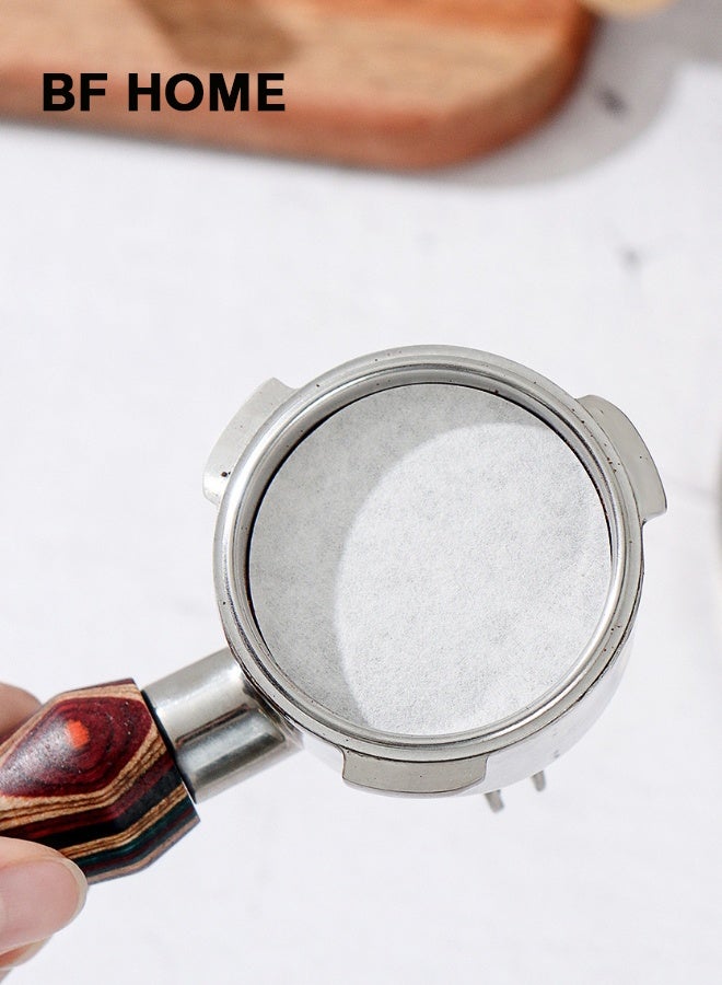 BF HOME 100 Papers/Box 58mm Round Filter Paper - Suitable for Coffee Makers, Moka Pots, and Ice Drip Pots Coffee Espresso Machine Puck Screen Secondary Water Separation Filter Special Filter Paper - Image 2