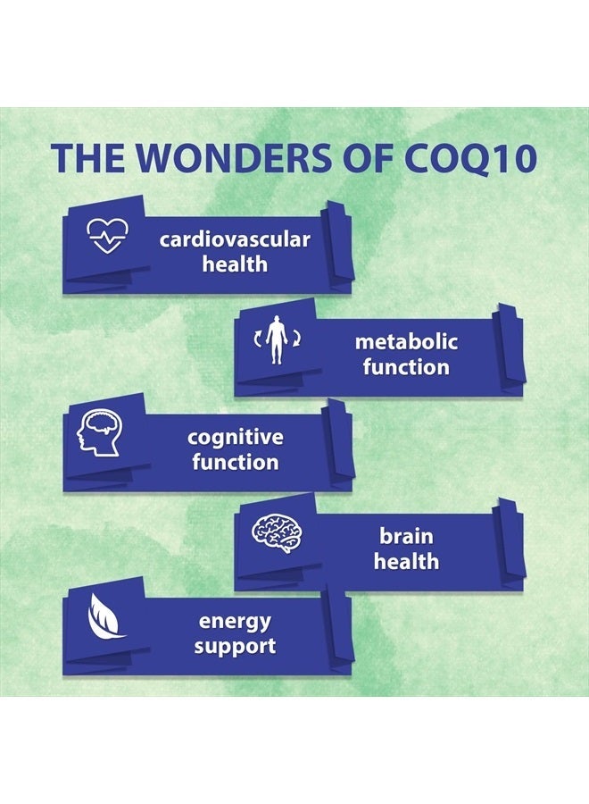 خطأ كبسولات ميستاكسي CoQ10 600 ملغ هلامية - يوبيكوينول عالي الامتصاص مع فيتامين E وأوميغا 3-6-9 - مكمل غذائي مضاد للأكسدة لدعم صحة القلب والطاقة - 60 كبسولة هلامية هلامية - خالية من الكائنات المعدلة وراثيًا، وخالية من الغلوتين، صنع في الولايات المتحدة الأمريكية - Image 3
