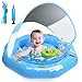 GEEQUFLOAT Baby Pool Float with Canopy Toy ConsoleAdjustable Safe SeatRemovable UPF50 SunshadeInfant Pool Float for 636 MonthsBaby Floaties 612 Months with Safety Handle Rope for PoolSea - Image 3