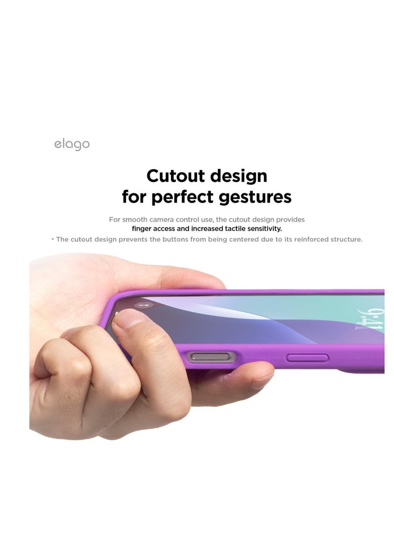 Compatible with iPhone 16 Pro Case, Premium Liquid Silicone Case, Full Body Protective Cover Shockproof, Slim Phone Case, Anti-Scratch Soft Microfiber Lining, 6.9 inch (Neon Purple)  - Image 5
