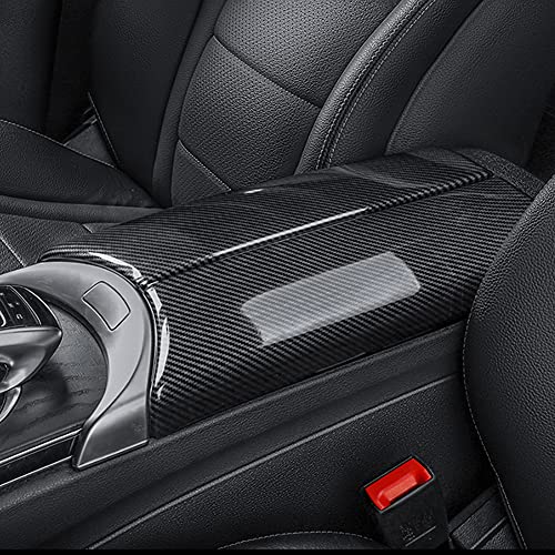 AOKIO Interior Center Console Armrest Storage Box Protective Cover Trim for Mercedes Benz C Class W205 GLC Class X253 Accessories 2015-2022 (Carbon Fiber Color) - Image 1