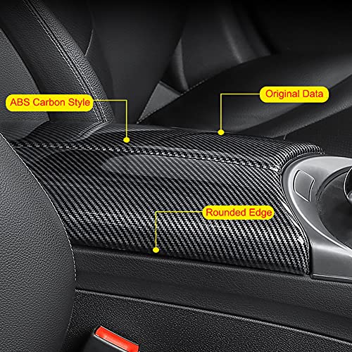 AOKIO Interior Center Console Armrest Storage Box Protective Cover Trim for Mercedes Benz C Class W205 GLC Class X253 Accessories 2015-2022 (Carbon Fiber Color) - Image 4