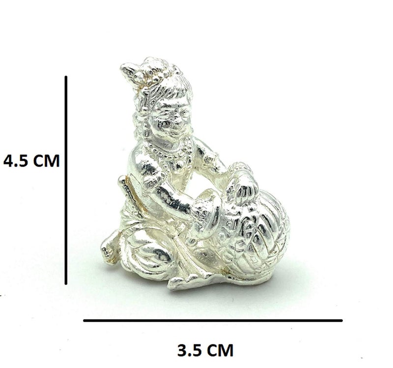 DHRUVS COLLECTION 999 Hollow Lord Baby Krishna (Maakhan Chor) Murti for Home Temple, Pooja Room & Gift Purpose - Image 3