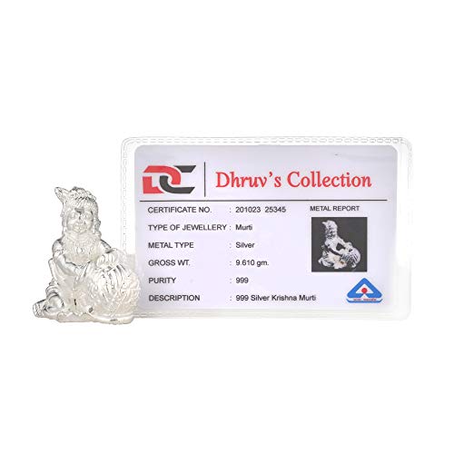 DHRUVS COLLECTION 999 Hollow Lord Baby Krishna (Maakhan Chor) Murti for Home Temple, Pooja Room & Gift Purpose - Image 5