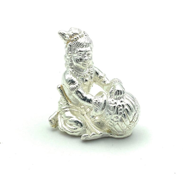 DHRUVS COLLECTION 999 Hollow Lord Baby Krishna (Maakhan Chor) Murti for Home Temple, Pooja Room & Gift Purpose - Image 1