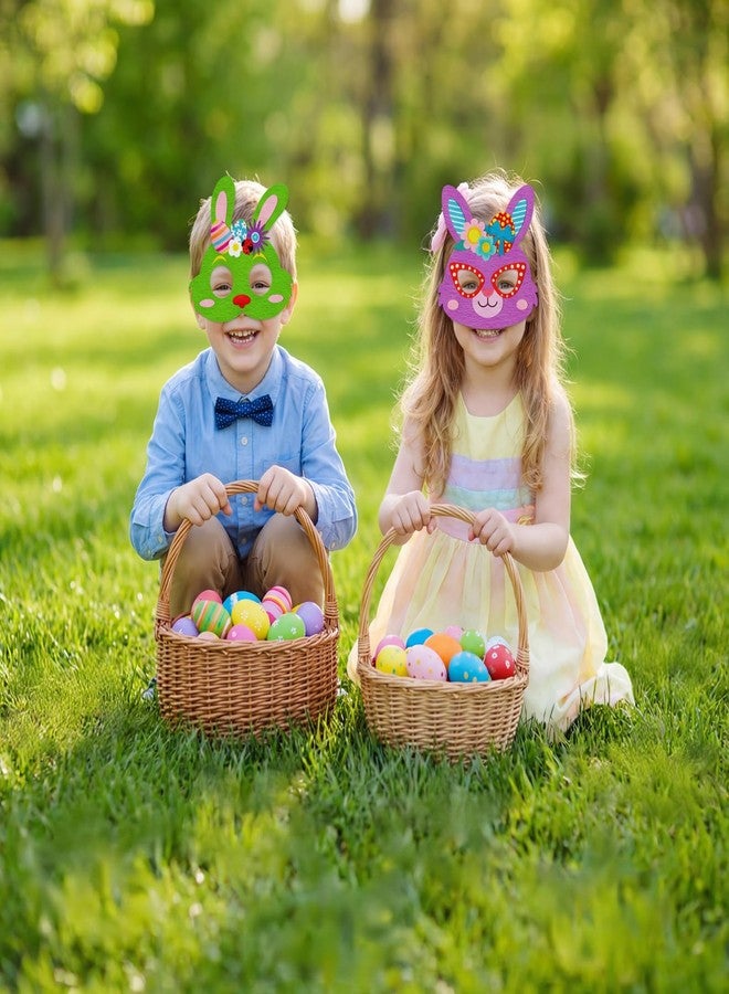 80UncleKimby 30sets Easter Crafts Bulk - DIY Foam Bunny Face Mask Kit with Stickers for Spring Activities, Party Games, Gifts - Image 3