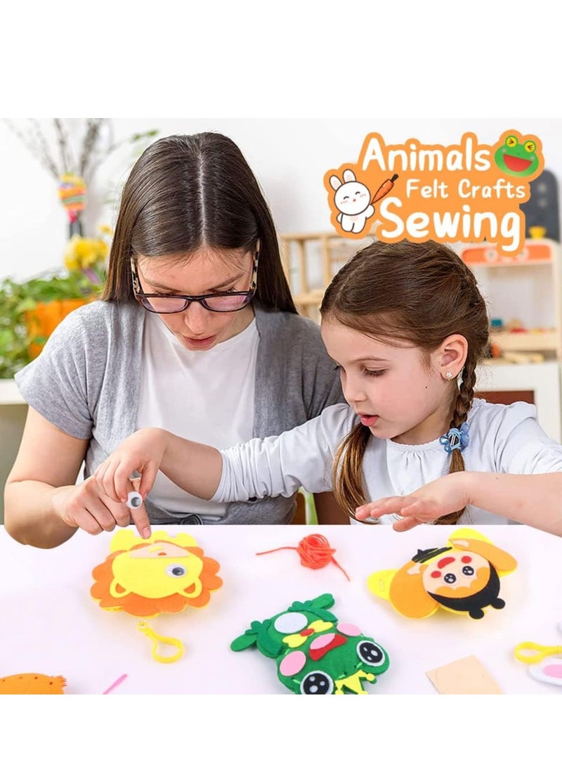 SOLARAE Toddler Arts and Crafts for Kids, Craft Kits for Animal Sewing Sets Preschool Educational Kids Toys Sewing Craft Kits for Kids DIY Art Craft Hand Play Set 6 Pcs - Image 2