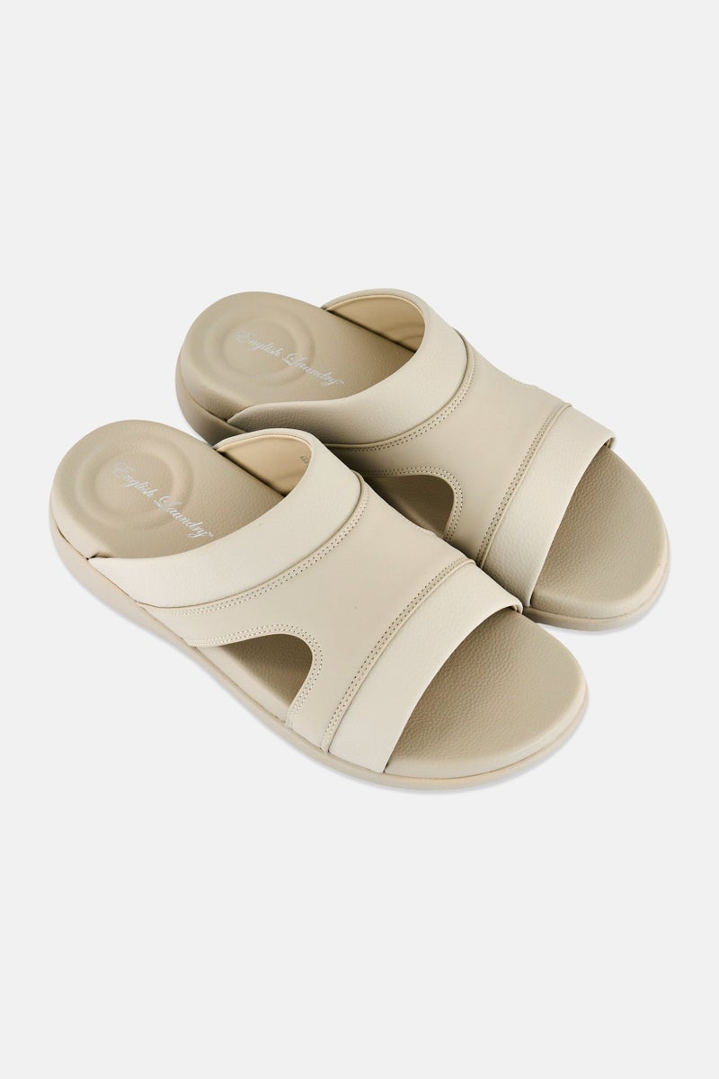 English Laundry Men Slip On Arabic Sandals, Beige - Image 4