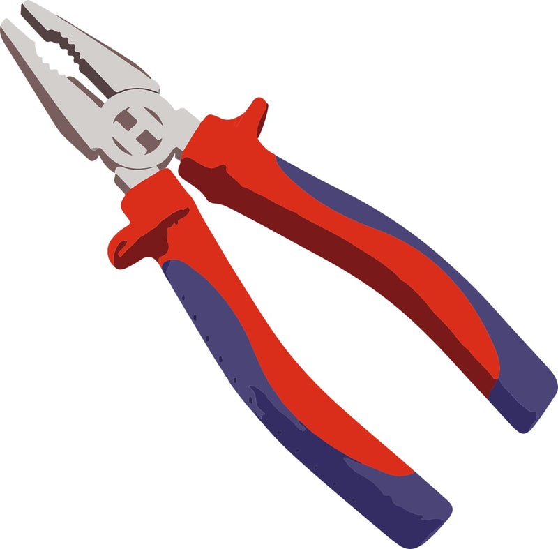 Combination Plier Wire Cutters plas electricHardware tool for Sanitary plumbing workElectricwooden project engineer student mechanicalelectric Projects Local BrandSize 08 inch05 Nos - Image 2