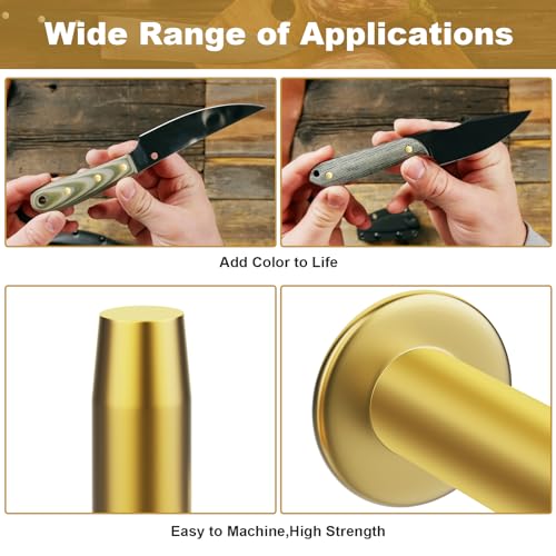 SuperDi Cutlers Cutlery Rivets 5/16" x 1/2" Knife Making Handle Pins Brass (25) - Image 3