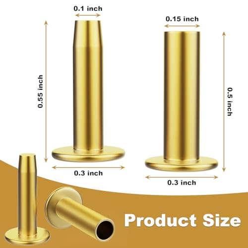 SuperDi Cutlers Cutlery Rivets 5/16" x 1/2" Knife Making Handle Pins Brass (25) - Image 2