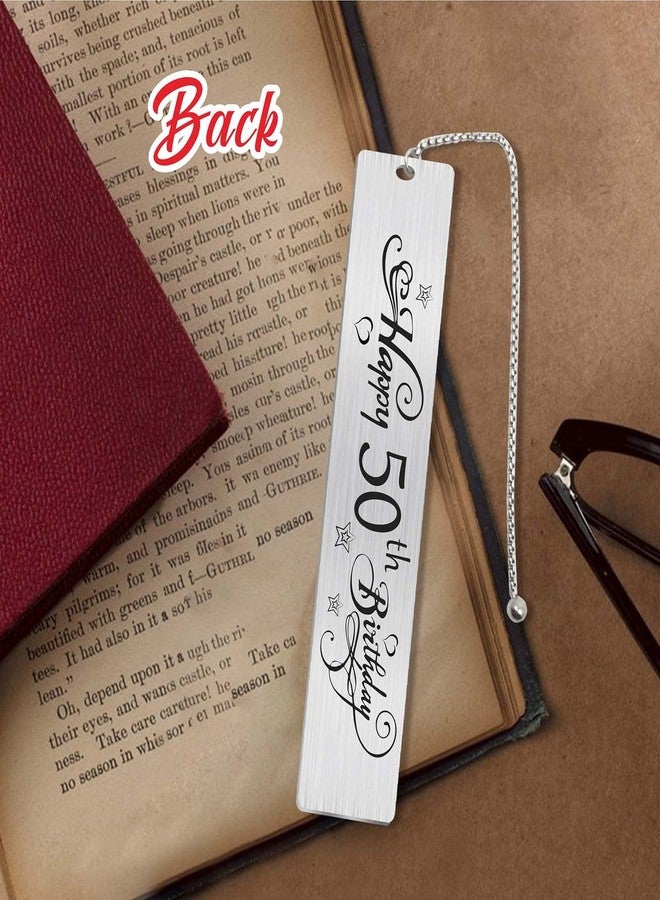 Jzxwan Happy 50th Birthday Gifts for Men Women, 50 Year Old Birthday Bookmark Gifts, Behind You All Your Memories Bookmark for Dad Mom - Image 5