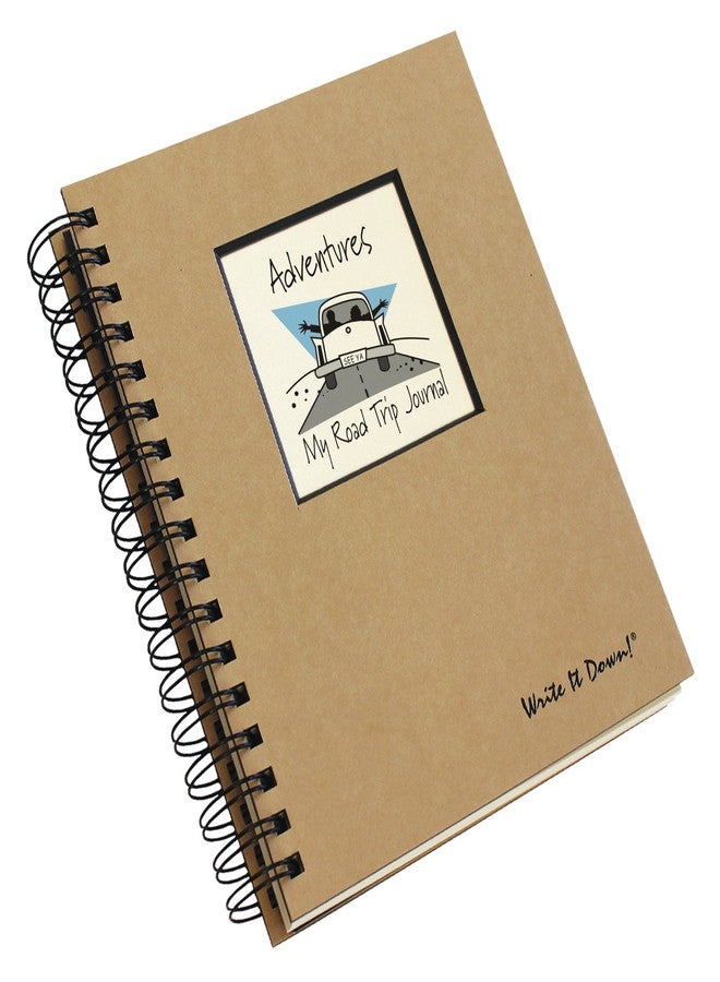 Write it Down series by Journals Unlimited,Guided Journal, Adventures, My Road Trip Journal, Full-size 7.5"x 9", Kraft Hard Cover, Made in USA - Image 3