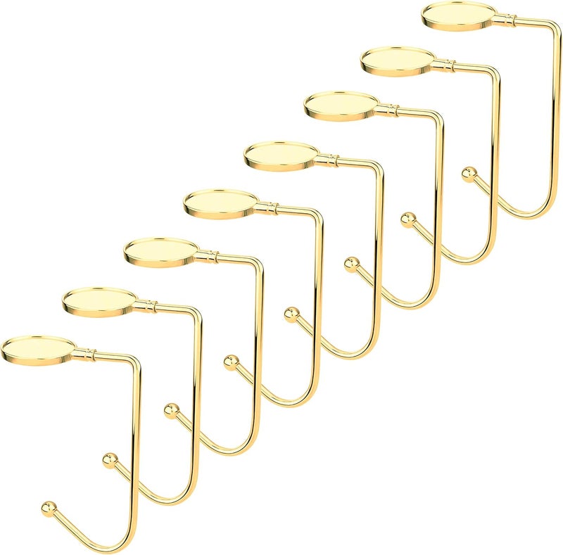 Komotu Christmas Stocking Holder for Mantle - 8 Pack Non-Slip Stocking Mantel Holders Hooks Hanger for Christmas Xmas Fireplace and Party Decoration (Gold) - Image 1