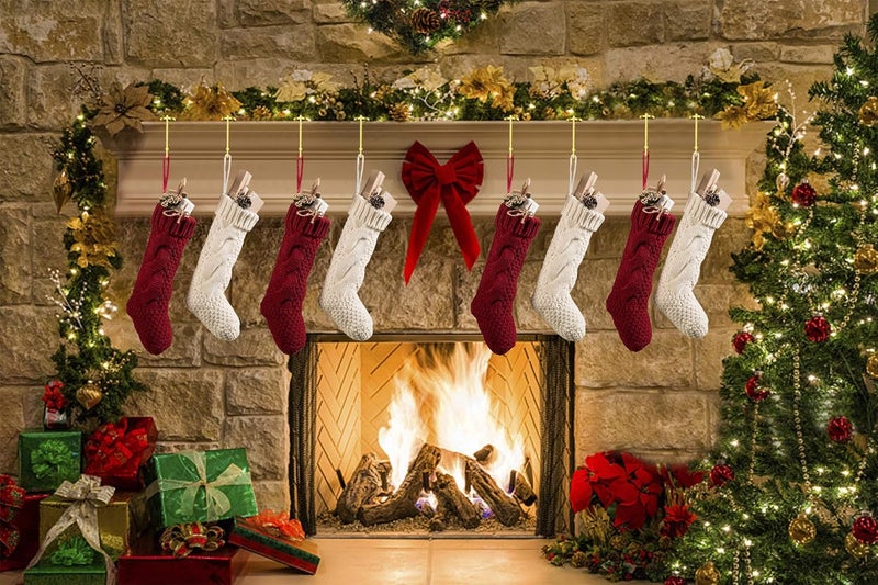 Komotu Christmas Stocking Holder for Mantle - 8 Pack Non-Slip Stocking Mantel Holders Hooks Hanger for Christmas Xmas Fireplace and Party Decoration (Gold) - Image 5