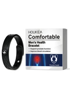 Houkea Men's Magnetic Bracelet, Magnetic Copper Prostate Band, Prostate Bracelet, Prostate Thrust Bracelet, Promotes Blood Circulation (Black)  - Image 1