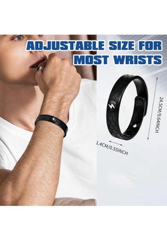 Houkea Men's Magnetic Bracelet, Magnetic Copper Prostate Band, Prostate Bracelet, Prostate Thrust Bracelet, Promotes Blood Circulation (Black)  - Image 4