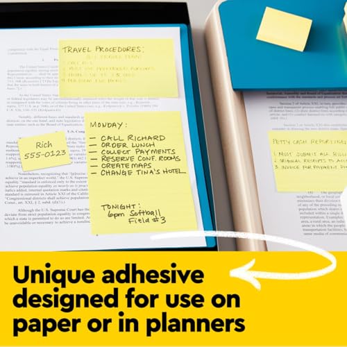 Post It Post-it Notes, 3 in x 3 in, 18 Sticky Notes Pads, 100 Sheets per Pad, The Iconic Canary Yellow Note, School Supplies and Oﬃce Products - Image 5
