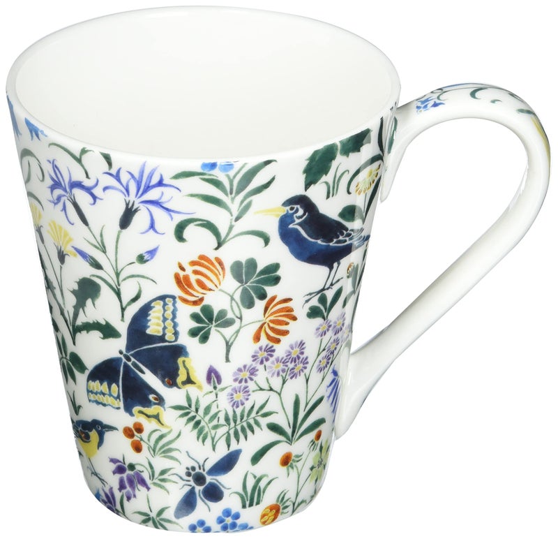 VA Mug with Bee Garden Design Fine Bone China MultiColour 450 ml