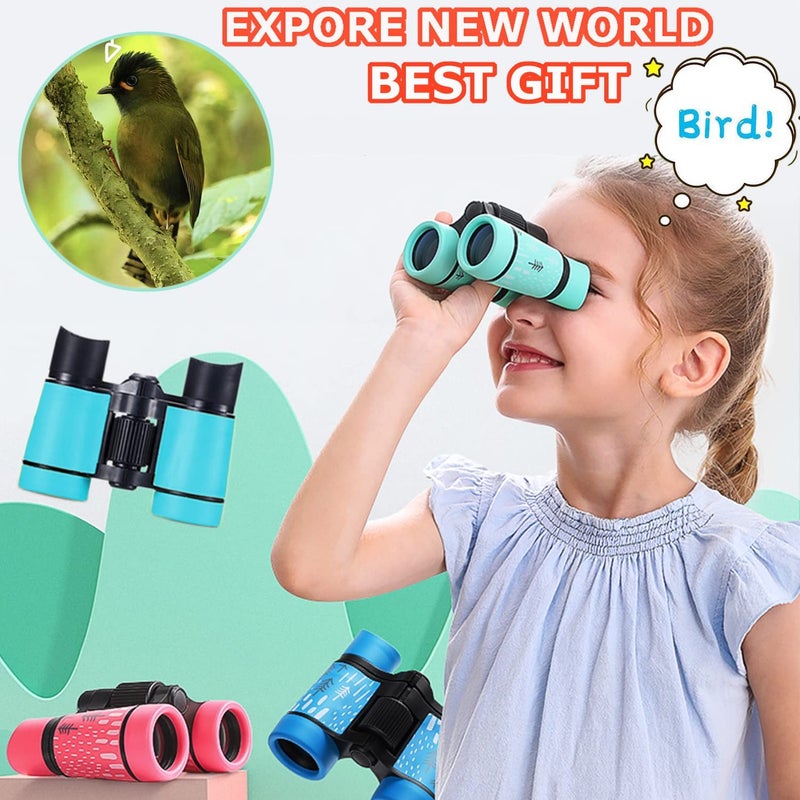 ARTOMIDE Kids Binoculars Best Gifts for 3-12 Years Boys Girls High-Resolution Optics Shockproof Mini Compact Binocuolar Toys Folding Small Telescope for Bird Watching Camping Outdoor Play - Image 2