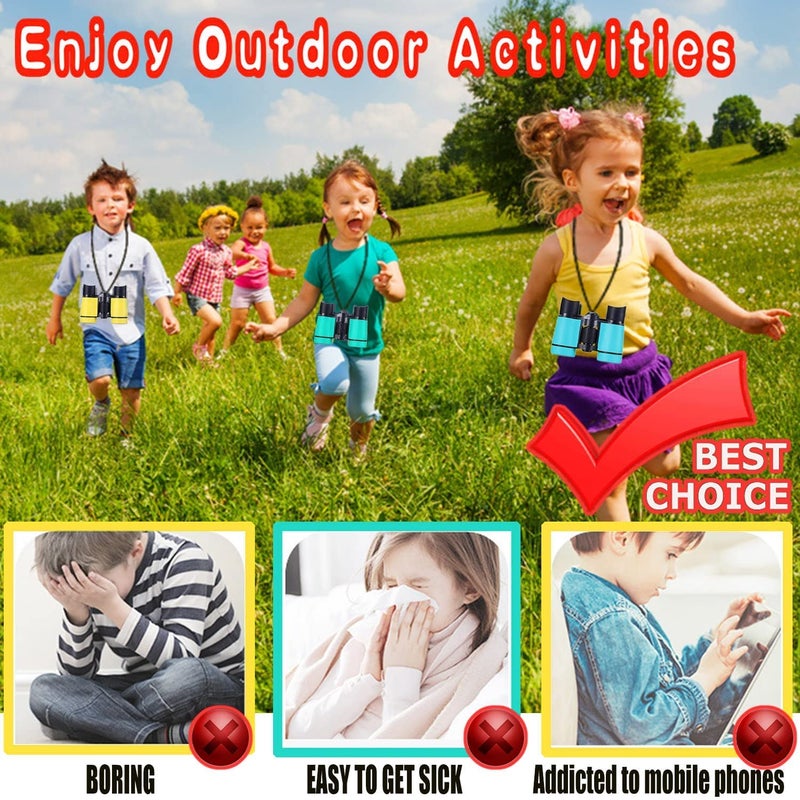 ARTOMIDE Kids Binoculars Best Gifts for 3-12 Years Boys Girls High-Resolution Optics Shockproof Mini Compact Binocuolar Toys Folding Small Telescope for Bird Watching Camping Outdoor Play - Image 3