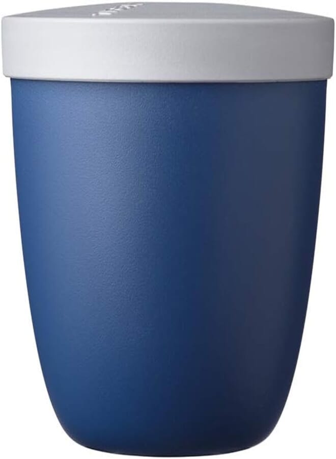 Mepal - Snackpot Ellipse - Practical container for storing and transporting food - Freezer safe - Dishwasher safe - 500 ml - Nordic Denim