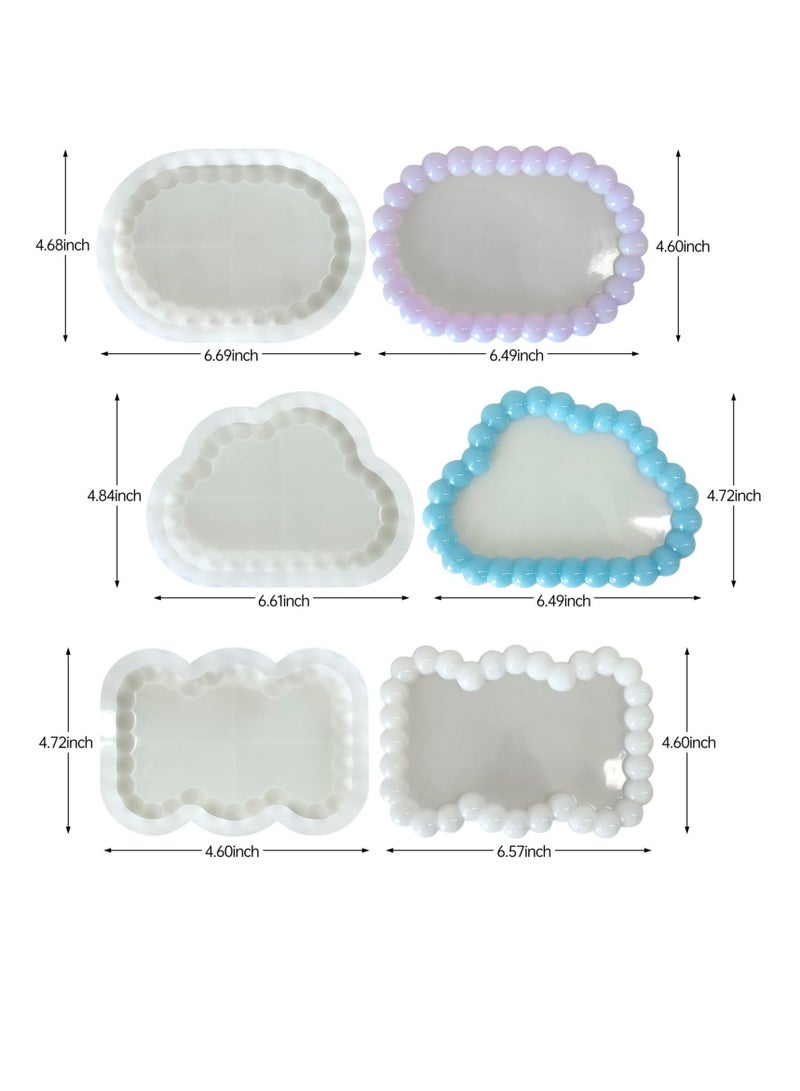 كابتن تيك Thickened Resin Coaster Molds, 3 Pcs Durable Epoxy Molds Set, Silicone Coaster Molds for Epoxy Resin, Bubble Resin Tray Molds for DIY Crafts, Jewelry Tray, Home Decor, Gifts - Image 3