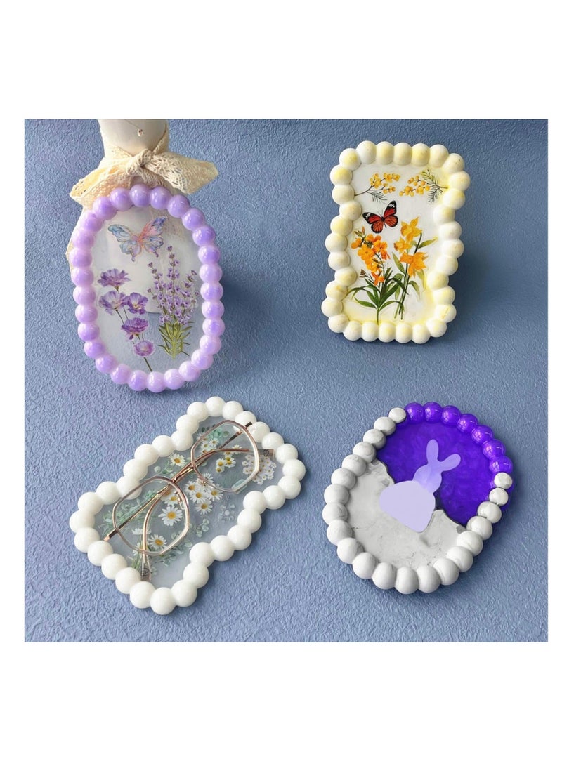 كابتن تيك Thickened Resin Coaster Molds, 3 Pcs Durable Epoxy Molds Set, Silicone Coaster Molds for Epoxy Resin, Bubble Resin Tray Molds for DIY Crafts, Jewelry Tray, Home Decor, Gifts - Image 4