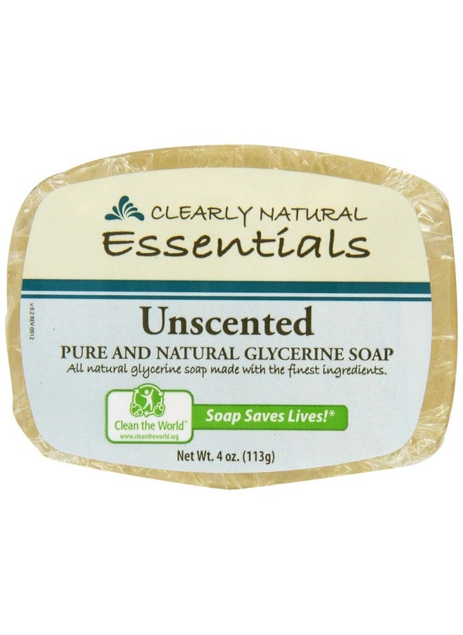 Clearly Natural - Glycerine Bar Soap Unscented4 Oz 4 Pack - Image 1