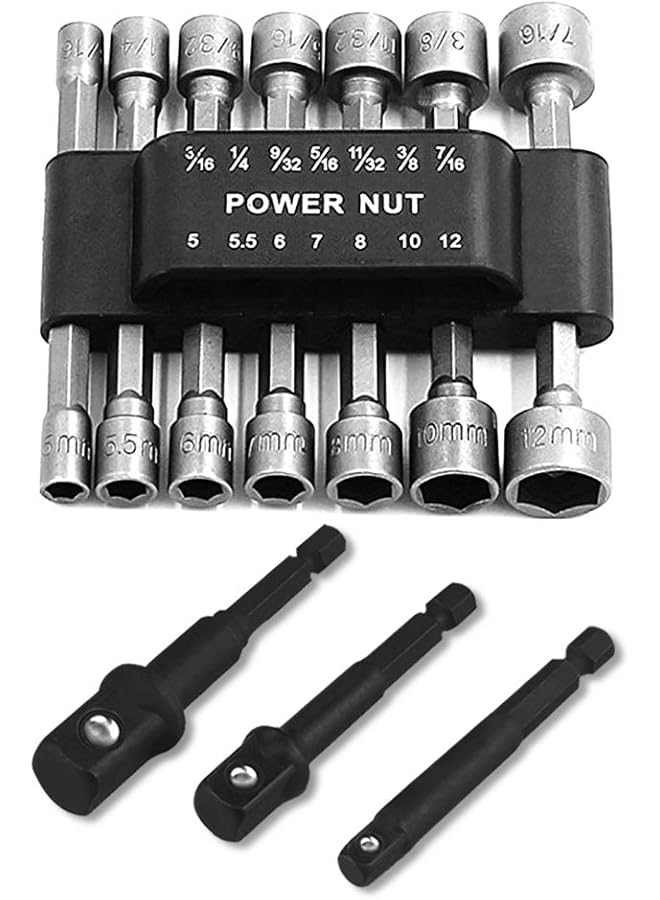 PROMASS promass Set of 14 drill bits and 3 socket adapters, hex shank  - Image 1