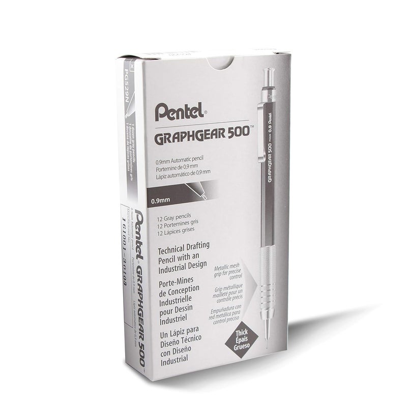 Pentel GraphGear 500 Automatic Drafting Pencil Gray - Image 2