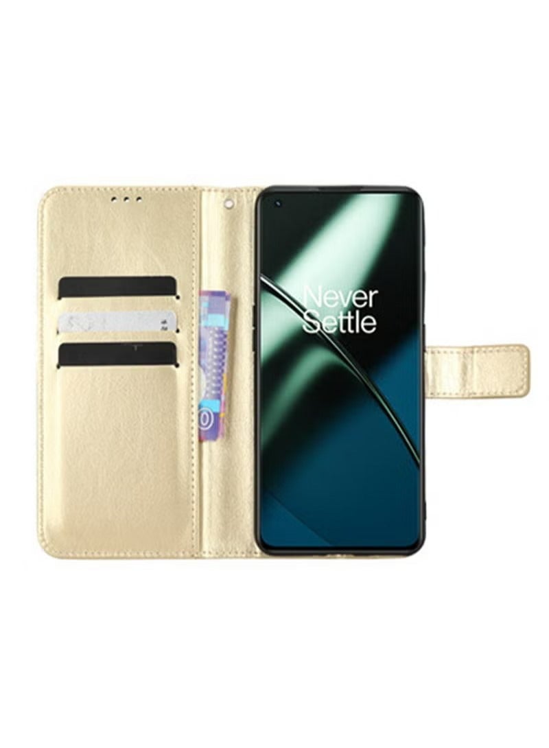 X-level OnePlus 11 5G Wallet Case Stand PU Leather Magnetic Closure Ultra Slim Flip Shockproof Anti-Fingerprint Anti-Scratch and Anti-Drop Protection Back Cover Card Slots  - Image 3