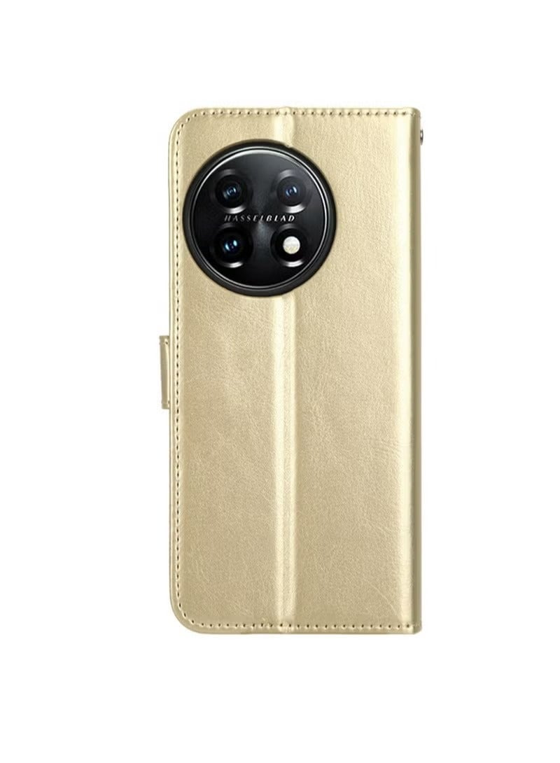 X-level OnePlus 11 5G Wallet Case Stand PU Leather Magnetic Closure Ultra Slim Flip Shockproof Anti-Fingerprint Anti-Scratch and Anti-Drop Protection Back Cover Card Slots  - Image 2