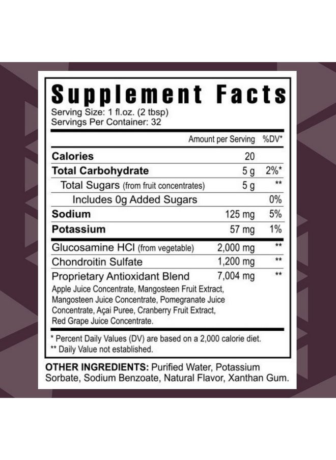 youngevity Youngevity Gluco-Gel Plus™ - Glucosamine 2000mg Chondroitin 1200mg + Super Antioxidant Blend - Mangosteen, Acai, and More - All Natual Fruit and Veggetable Based - (32 fl oz)  - Image 2