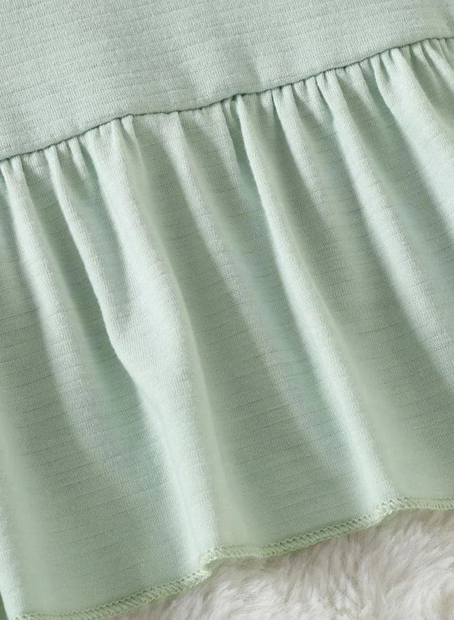 Take Two  Girls Green Lace Trim Short Sleeve Nightdress for Women | Best Price UAE
