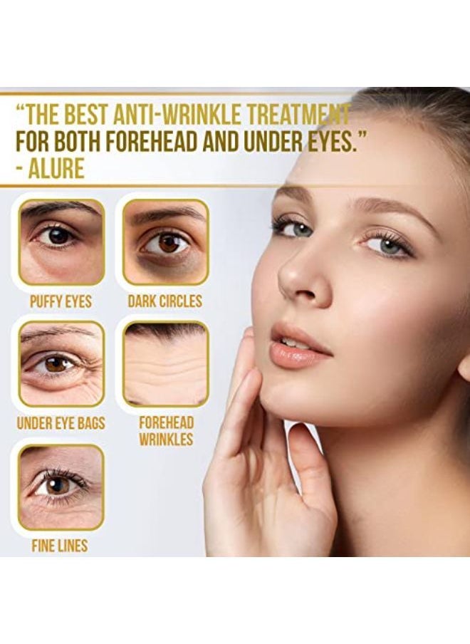 D Under Eye And Forehead Patches - 26 Pcs - Collagen And Hyaluronic Acid Pads That Helps Reducing Under Eye Puffiness, Wrinkles, And Dark Circles - No Artificial Fragrance Or Alcohol