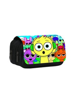 New Rhythm Box Printed Double-Layer Pencil Bag Sprunki Music Game Primary School Children's Stationery Pencil Bag21*10*7.5CM