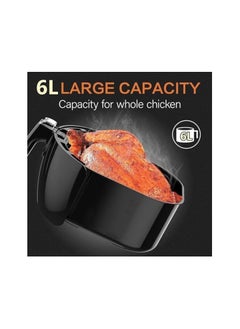 SILVER CREST Silver Crest 6L Digital Touch Air Fryer, 2400W Multifunctional, Non-Stick Basket for Frying, Grilling, Roasting, Baking & Toasting - Black  - Image 5