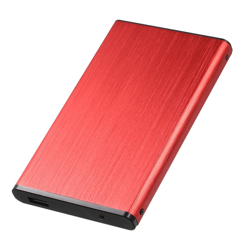 حافظة قرص صلب محمولة USB3.0 بحجم 2.5 بوصة - غلاف خارجي لأقراص الصلب SATA HDD/SSD - نقل بسرعة عالية USB3.0 - غلاف من سبائك الألومنيوم - اللون الأحمر - Image 1