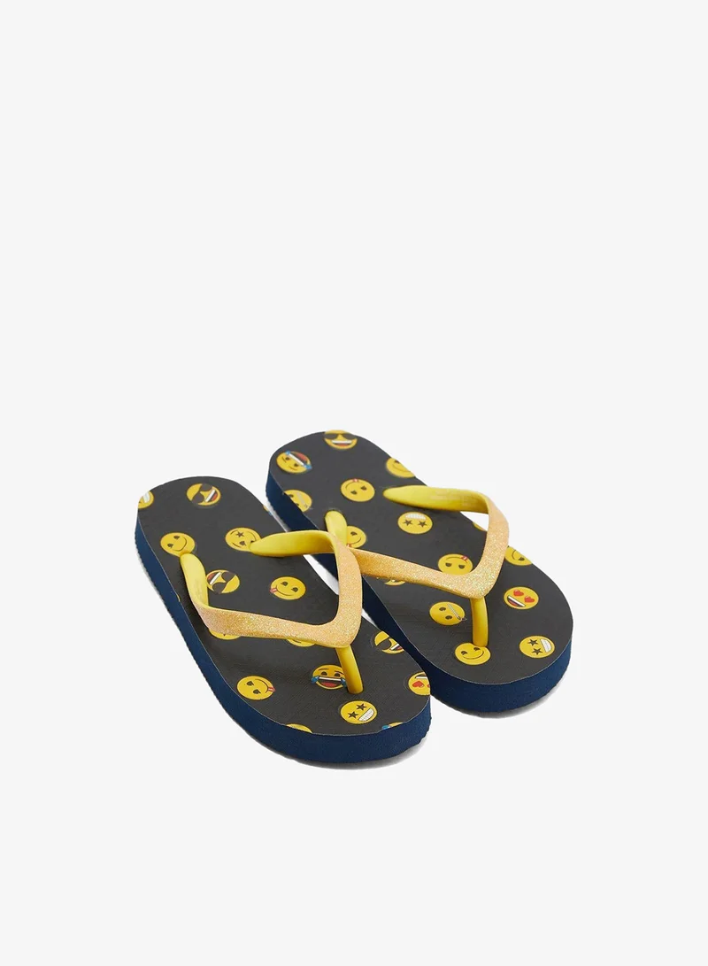 Emoji Kids Emoji Flip Flops