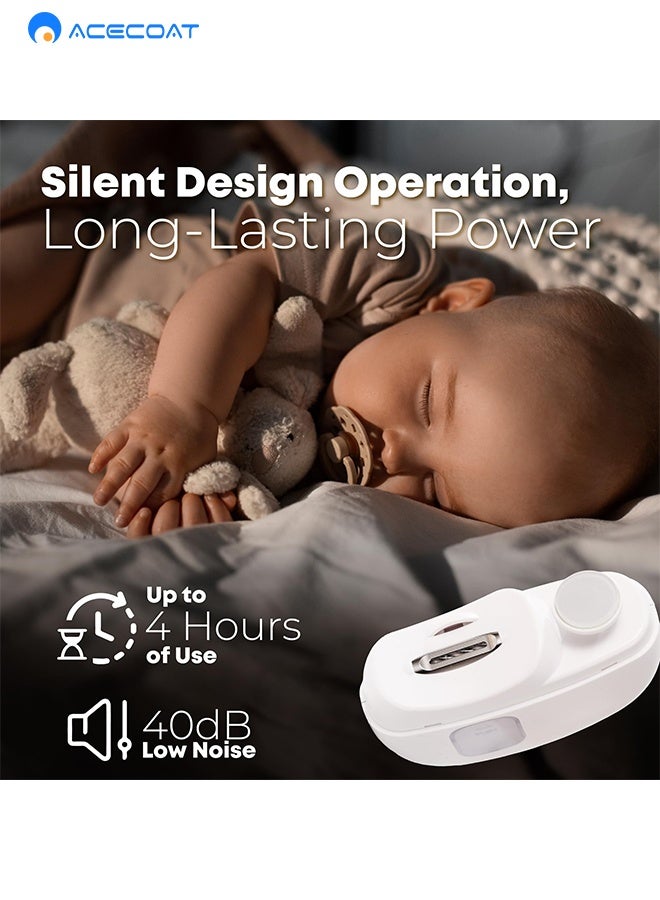 ACECOAT Electric Automatic Nail Clipper With Light & 2 Speeds,Fingernail Cutter And File 2 In 1 Design, Nail Scraps Storage,Usb Rechargeable Safety Fingernail Trimmer For Baby, Kids, Seniors And Adult - Image 3