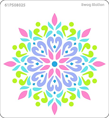 SWAGSTATION Mandala Stencils - 6x6 Inch Dot Painting Tools, Large Mandala Art Painting Kit - Image 2