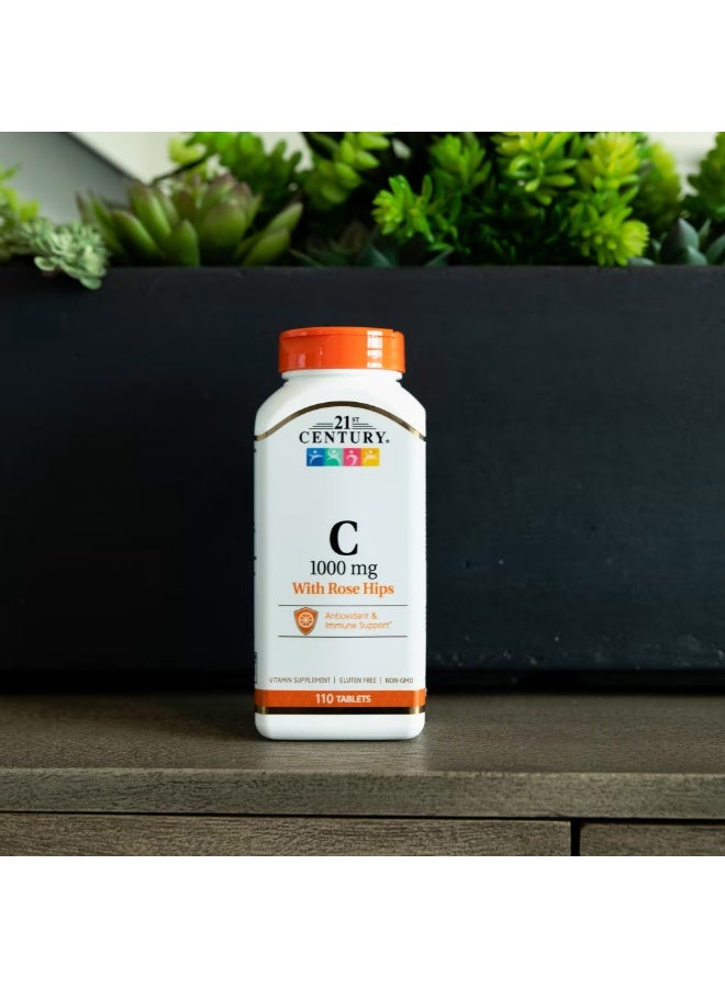 21st Century Vitamin C with Rose Hips 1,000 mg, 110 Tablets - Image 2