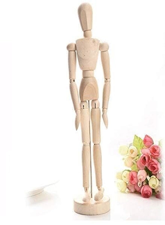 KNAFS 20 cm Wooden Manikin Movable Limbs Human Mannequin Model for Artist Sketching Hand Blockhead Puppet Home Decoration - Image 2