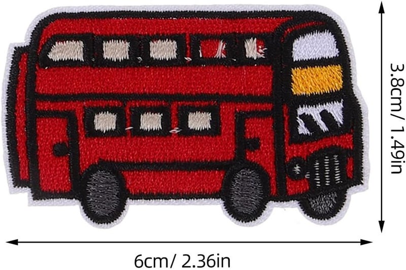 9pcs Cartoon Car Sew-on Decorative Patches for Clothes, DIY Craft Embroidered Fabric Patches for Jackets, Hats, and Sewing Repairs - Image 2