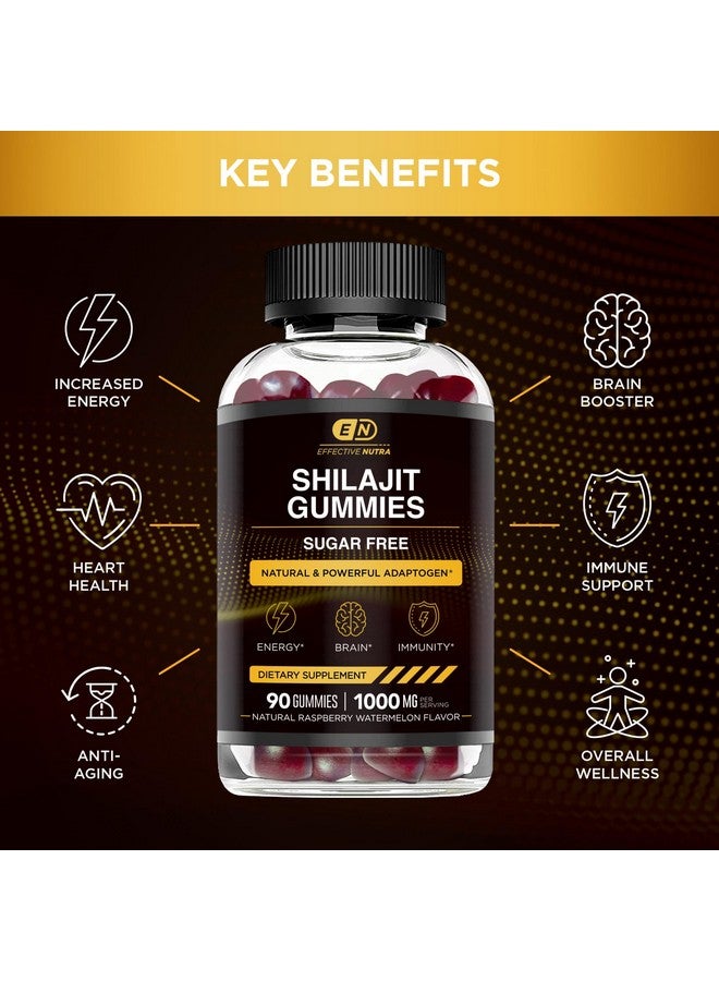 Effective Nutra EFFECTIVE NUTRA Shilajit Gummies 1000mg | Pure Shilajit Resin for Energy, Brain & Immunity | Supplement for Men & Women | Sugar-Free, Vegan, Gluten-Free | Natural Berry Flavor, Made in USA (90ct) - Image 2