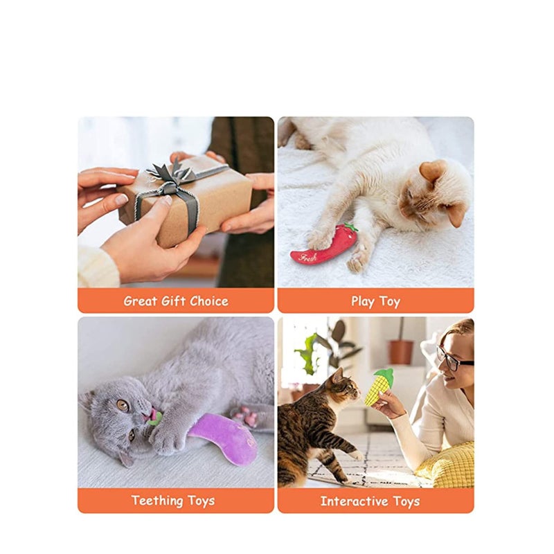 SOLARAE Cat Toys, Cat Chew Catnip Interactive Toy for Cat Lover Indoor Gift Cat Kitty Bite Toys Supplies Plush Gifts Fun Playing Toy - Image 5