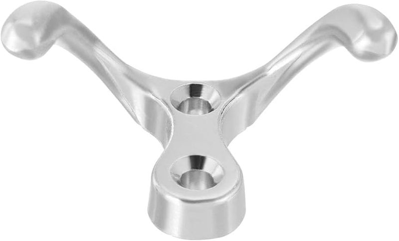 خطافات معطف مزدوجة مثبتة على الحائط، خطافات بأسلوب رجعي وعملية للمعطف والحقيبة والمنشفة، فضي 30 مم × 55 مم × 29 مم، 5 قطع - Image 4