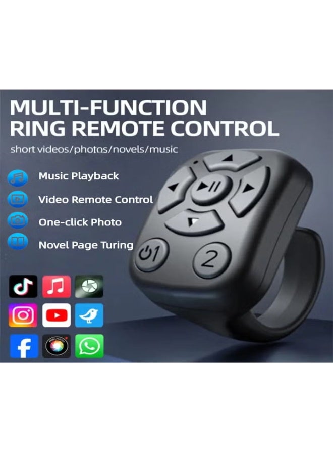 dida-cosmos Wireless TikTok Scrolling Ring - Bluetooth Page Turner & Camera Shutter Remote Compatible for iPhone/Android, Hands-Free Video Control, Music Controller, Selfie Assistant - Image 1