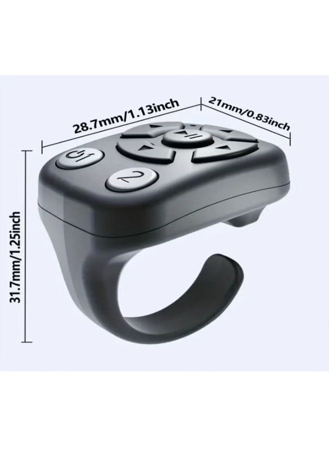 dida-cosmos Wireless TikTok Scrolling Ring - Bluetooth Page Turner & Camera Shutter Remote Compatible for iPhone/Android, Hands-Free Video Control, Music Controller, Selfie Assistant - Image 2